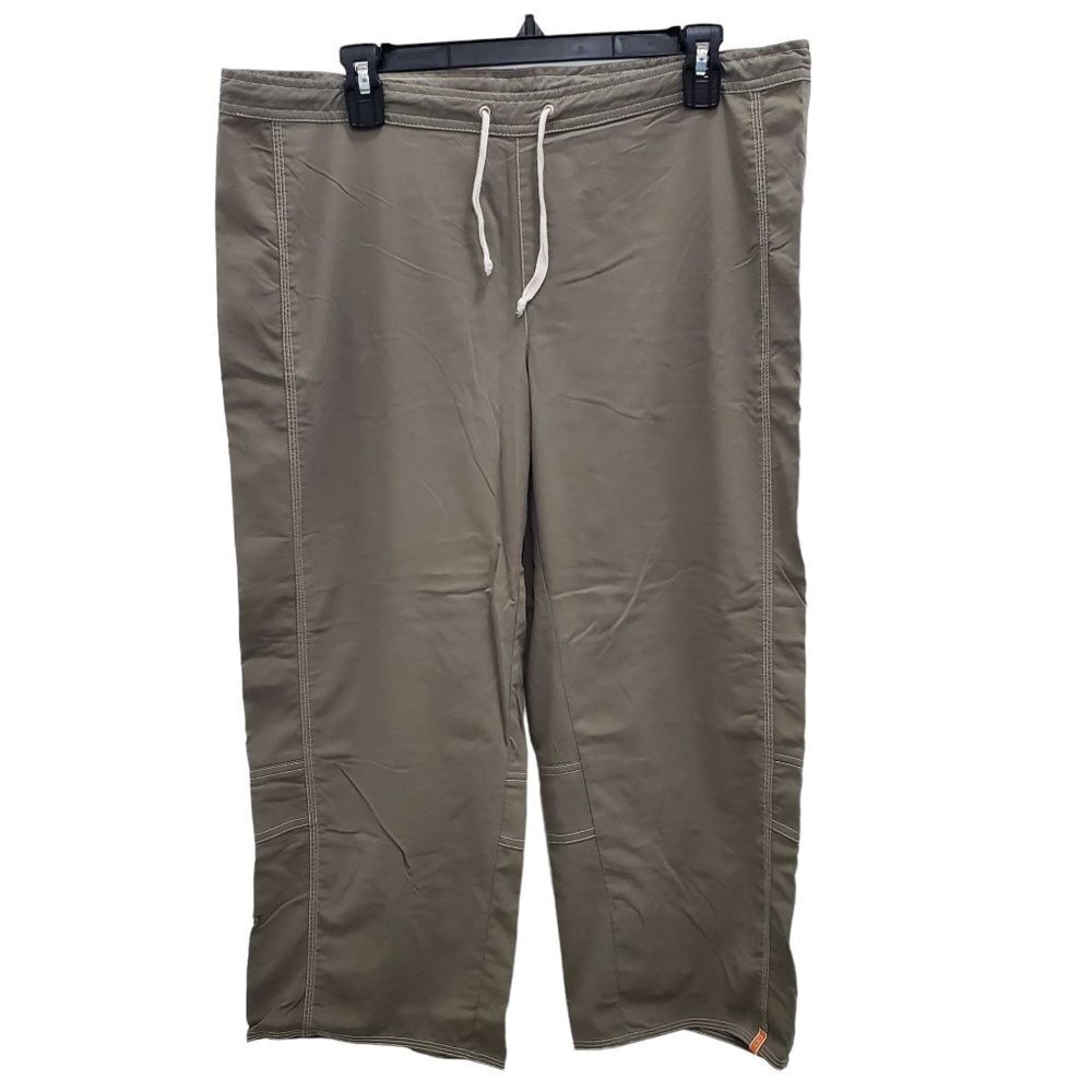 Lucy Activewear Women's Olive Drawstring Waist Cropped‎ Athletic Pants Size M